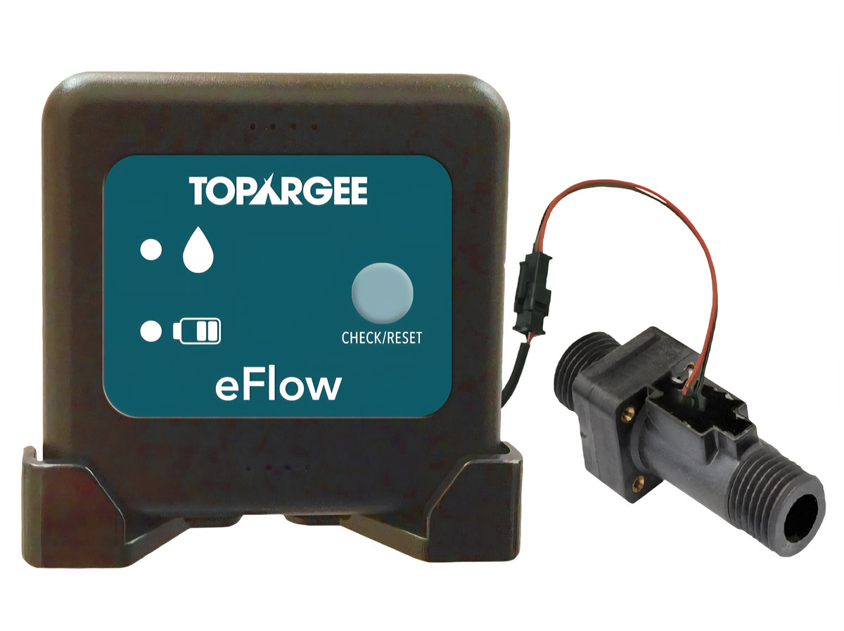 Topargee Bluetooth Water Gauge Package with Digital Water Flow Meter & Installation Kit